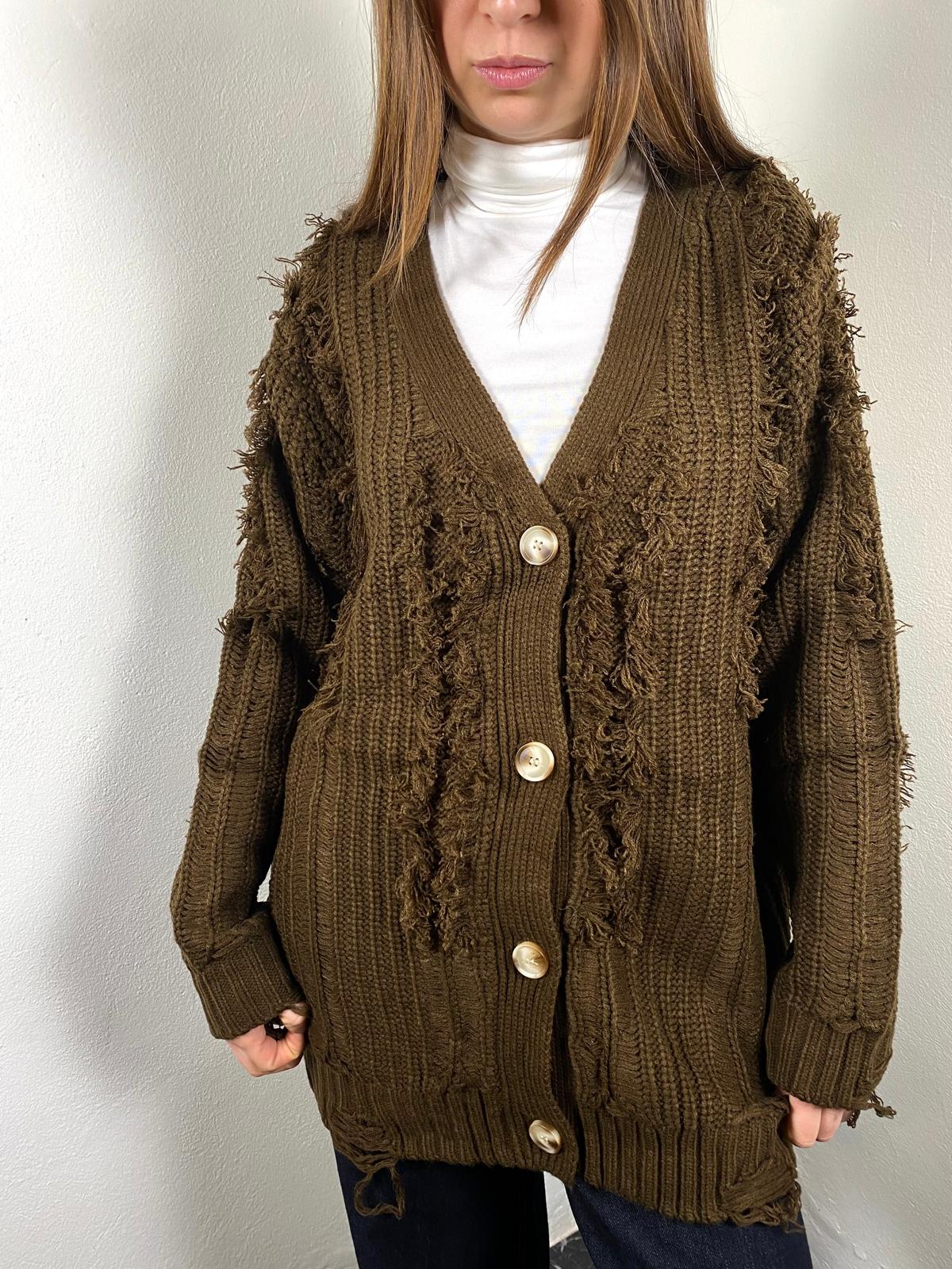 cardigan by lumina marrone