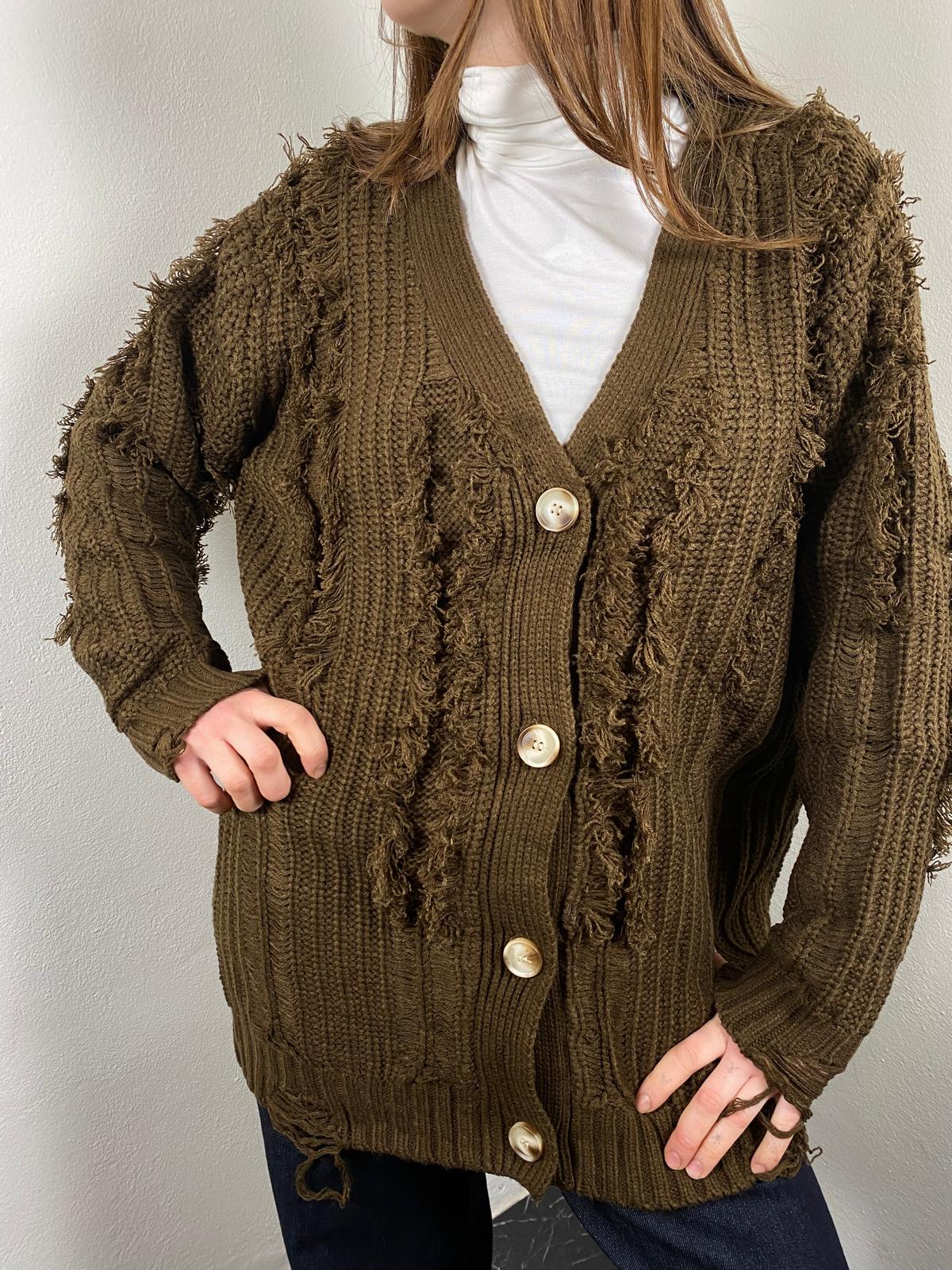 cardigan by lumina marrone